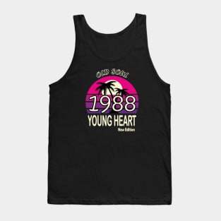 1988 Birthday Gift Old Soul Young Heart Tank Top